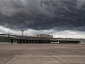 View of Berlin Tempelhof Airport on a cloudy day Royalty Free Stock Photo