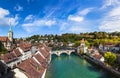 View of berne old town on the bridge