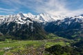 View on Bernese Alps from Harderkulm above Interlaken in Switzerland Royalty Free Stock Photo