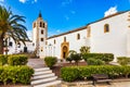 View of Betancuria village and famous cathedral Santa Maria, Fuerteventura, Canary Islands, Spain. View of Betancuria village and Royalty Free Stock Photo