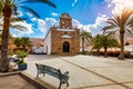 View of Betancuria village and famous cathedral Santa Maria, Fuerteventura, Canary Islands, Spain. View of Betancuria village and Royalty Free Stock Photo