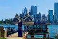 A view of the Beulah Street ferry terminal with the Sydney Opera House in the Background Royalty Free Stock Photo