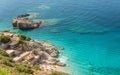 View of the beautiful sand beach Jale in southern Albania Royalty Free Stock Photo