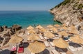 View of the beautiful sand beach Jale in southern Albania Royalty Free Stock Photo