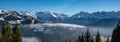 View on beutiful snowy peaks of Bernese Highlands Royalty Free Stock Photo