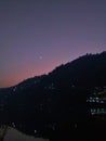 View of Bhimtal lake after sunset.