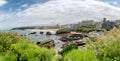 View of Biarritz beach by the Atlantic ocean, France Royalty Free Stock Photo