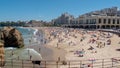 View of Biarritz beach by the Atlantic ocean, France