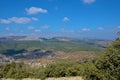 View from the biblical Mount Tabor to the valley, villages and mountains. Royalty Free Stock Photo