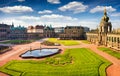 View from bierd& x27;s eye of famous Zwinger palace & x28;Der Dresdner Zwi