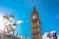 The view of Big Ben at Westminster.