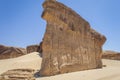 View of the big rock formation at Alula desert Royalty Free Stock Photo