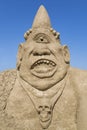 The sand sculpture exhibition held in Antalya Lara Beach.