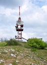 View of the big television transmitter Royalty Free Stock Photo