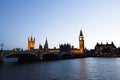 bigben clock with building over the them river