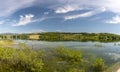 View of the Bilancino lake in Mugello in Tuscany