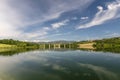 View of the Bilancino lake in Mugello in Tuscany