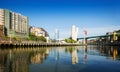 View of Bilbao. Embankment of Nervion river Royalty Free Stock Photo