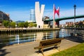 View of Bilbao. La Salve Bridge Royalty Free Stock Photo