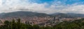 View of the Bilbao skyline and Nervion River, from Etxebarria Park Royalty Free Stock Photo