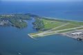 View of Billy Bishop Toronto City Airport. Royalty Free Stock Photo