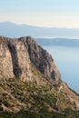 View from Biokovo mountain to Croatian islands and the Adriatic sea