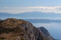 View from Biokovo mountain to Croatian islands and Adriatic sea Royalty Free Stock Photo