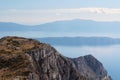 View from Biokovo mountain to Croatian islands and Adriatic sea Royalty Free Stock Photo