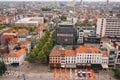 The view from the bird\'s eye view of the city of Antwerp, Belgium. view from the an de Strom Museum