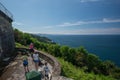 View of the Biscaya from atop Monte Igueldo.. Royalty Free Stock Photo