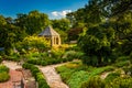 View of the Bishop's Garden at the Washington National Cathedral Royalty Free Stock Photo