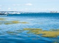 View of Biwako Bridge across Lake Biwa in Otsu, Japan Royalty Free Stock Photo