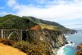 View from bixby bridge,big sur Royalty Free Stock Photo