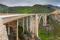 View of the Bixby Creek Bridge on the famous road number 1, Monterey, USA