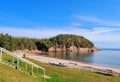 View of Black Brook Cove Beach. Cabot Trail in Cape Breton. Nova Scotia, Canada.