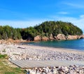 View of Black Brook Cove Beach. Cabot Trail in Cape Breton. Nova Scotia, Canada.