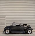 View of black custom Hot Rod motor vehicle