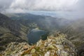 View of the Black Pond Gasienicowy in the High Tatras, Poland Royalty Free Stock Photo