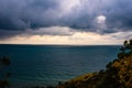 A view of the Black Sea from the observation cloak located under-moving the village of Bolshoi Utrish.