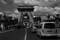 View of the Budapest Chain Bridge over the Danube Royalty Free Stock Photo