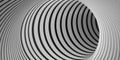 A view of black and white placed in a deep circle a spiral pattern in a pipe  A pipe with a deep vertical bottom. Perspective of Royalty Free Stock Photo