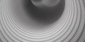 A view of black and white placed in a deep circle a spiral pattern in a pipe  A pipe with a deep vertical bottom. Perspective of Royalty Free Stock Photo