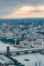 View of Blackfriars Bridge and UK broadcasting tower from the top of Shard Royalty Free Stock Photo