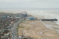 View of Blackpool Promenade, Lancashire, England, UK.