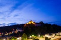 View of Blankenheim Castle in the evening. Blankenheim Castle German: Burg Blankenheim is a schloss above the village of Royalty Free Stock Photo