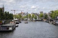 View From The Blauwbrug Bridge At Amsterdam The Netherlands 28-7-2022