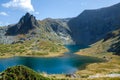 View of Bliznaka (Twin) lake in Rila mountain, Bulgaria. Royalty Free Stock Photo