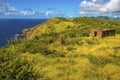 A view from the Blockhouse viewpoint along the coast in Antigua Royalty Free Stock Photo