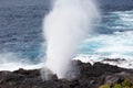 View of a blowhole from the Galapagos Islands Royalty Free Stock Photo