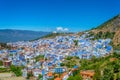 View of the blue city of Chefchaouen, Morocco